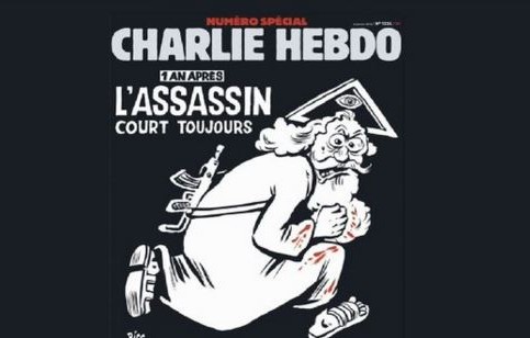 Charlie Hebdo marks anniversary with anti-religious cartoon