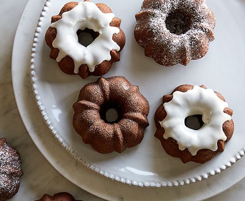 Mini bundt cakes made with ground nuts