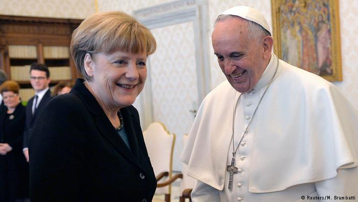 Pope  discusses  terrorism,  poverty  and  climate  with  Angela  Merkel