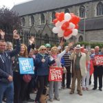 CAVAN: Members of the Cavan Pro-Life action group on their way to join supporters at the massive Rally for Life in Dublin.