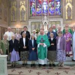 Dublin: Sr Maria Kenny with Bishop Raymond Field celebrating 50 years as a Sister of Charity in St Patrick's, Ringsend with her colleagues and Fr Ivan Tonge, Parish Priest.