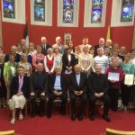 CAVAN: The Bishop of Kilmore, Dr Leo O’Reilly recently presented certificates to 42 people who undertook a three-year study of the Catechism of the Catholic Church.