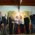 LIMERICK: Sr Stan receiving the 2017 Fitzgerald Bible Bruff Award at the Thomas Fitzgerald Centre in Bruff for her lifelong work for the “poor, the homeless and the excluded”. From left: Paul Dennehy, Chairman; Anthony Gubbins; Cllr Stephen Keary, Mayor of Limerick City & County; Michael Cronin; Sr Stan; Canon James Costello and Jim Cottam.