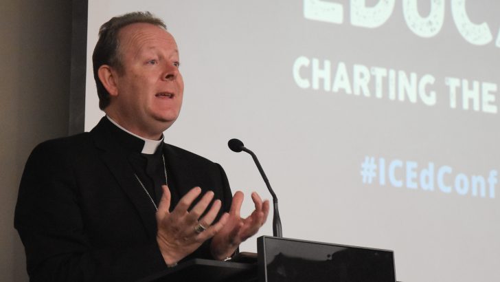 rchbishop Eamon Martin addresses the crowd at The Irish Catholic's education conference in Dublin