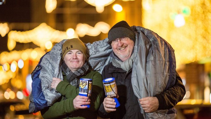 Sleeping out under the stars for the needy