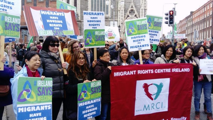 Advocates march for migrants affected by homeless crisis