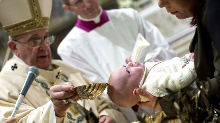 Pope: Nothing can erase baptism, that’s why it only happens once