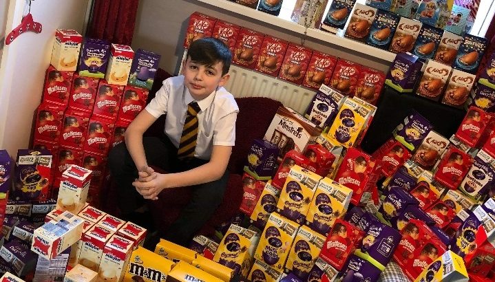 Boy collects more than 400 Easter eggs for sick children