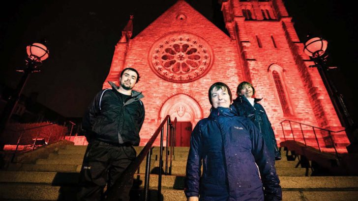 Churches light up red to highlight Christian persecution