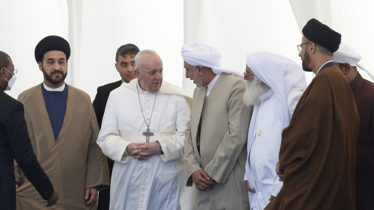 Violence is a betrayal of religion, Pope says in Iraq