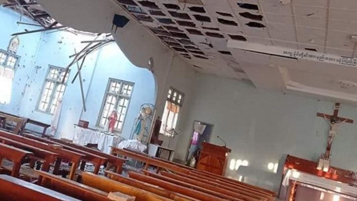 Third Catholic church in eastern Myanmar hit by military strikes