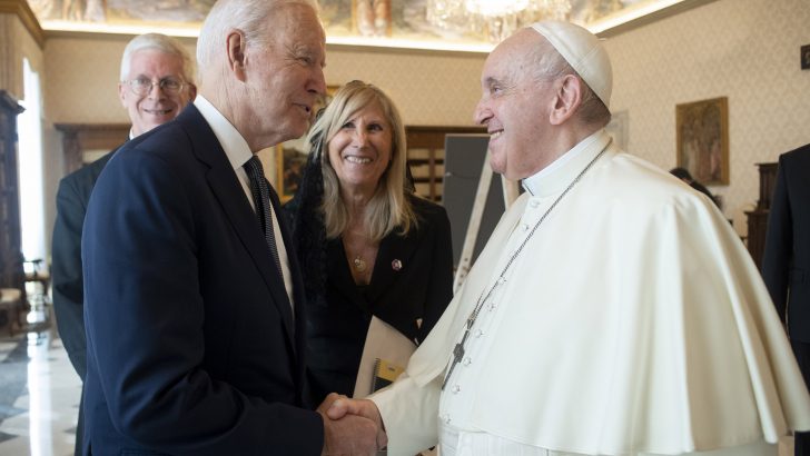 Pope Francis receives US President Biden at the Vatican