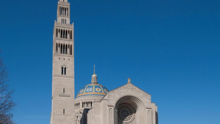 Pro-choice messages projected onto US basilica