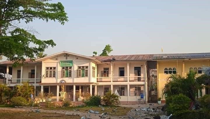 Air strike damages convent as Myanmar conflict continues