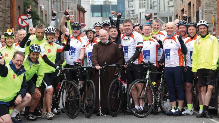 Cyclists complete 310km bike ride for Bro. Kevin