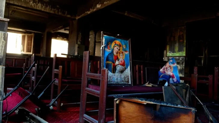 Fire at Cairo Coptic church kills dozens