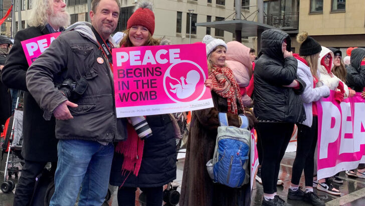 ‘We are here to fight abortion’, says crowd at Belfast