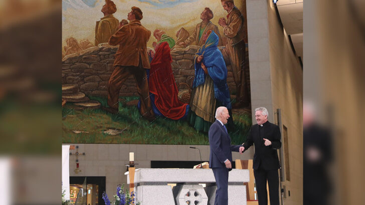 Welcoming pilgrim President Joe Biden to Knock Marian Shrine