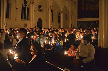 Easter begins in a night of light and hope