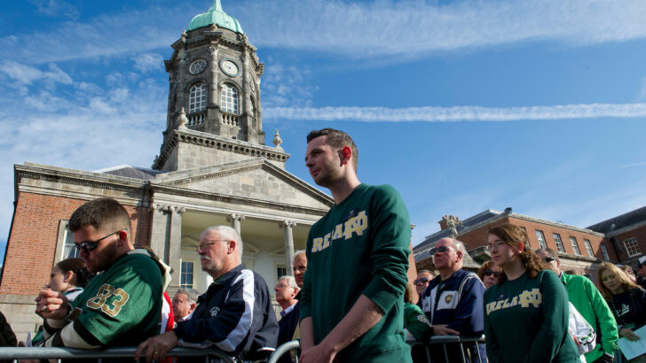 Notre Dame paints Dublin city green