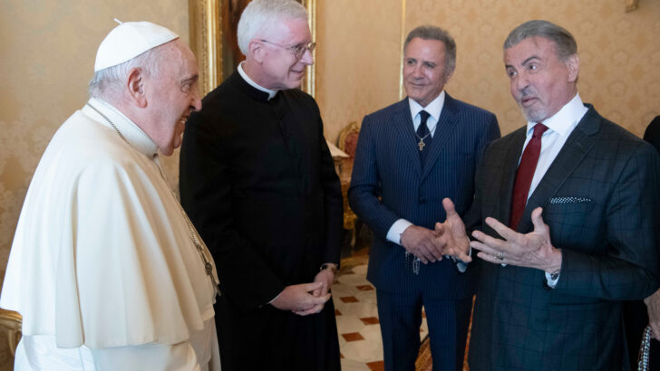 Rocky star Stallone honoured after meeting Pope Francis