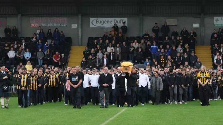 Armagh GAA star honoured with lap of pitch after tragic death