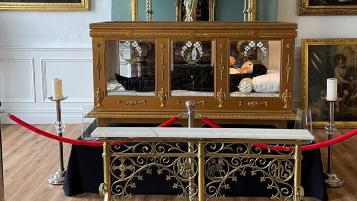 St Bernadette’s replica and relic at Dublin exhibition