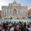 Empty Trevi Fountain with ‘paddling pool’ for coin toss